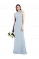 Stretch Crepe Bow Neck Sleeveless Open Back Long Semi Formal Evening Dress / Prom Dress / Bridesmaid Dress Kent