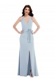 Stretch Crepe Halter Neck Sleeveless Open Back A-Line Long Formal Evening Gown / Prom Dress / Bridesmaid Dress Kent