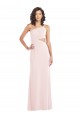 Stretch Crepe One Shoulder Sleeveless Pink Long Formal Evening Gown / Prom Dress / Bridesmaid Dress Kent