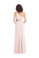 Stretch Crepe One Shoulder Sleeveless Pink Long Formal Evening Gown / Prom Dress / Bridesmaid Dress Kent