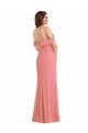 Stretch Crepe One Shoulder Sleeveless Low Back Long Semi Formal Evening Dress / Prom Dress / Bridesmaid Dress Kent