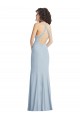 Stretch Crepe Halter Neck Sleeveless Open Back Long Evening Gown / Prom Dress / Bridesmaid Dress Kent