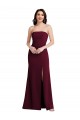 Stretch Crepe Strapless Sleeveless Long Semi Formal Evening Dress / Prom Dress / Bridesmaid Dress Kent