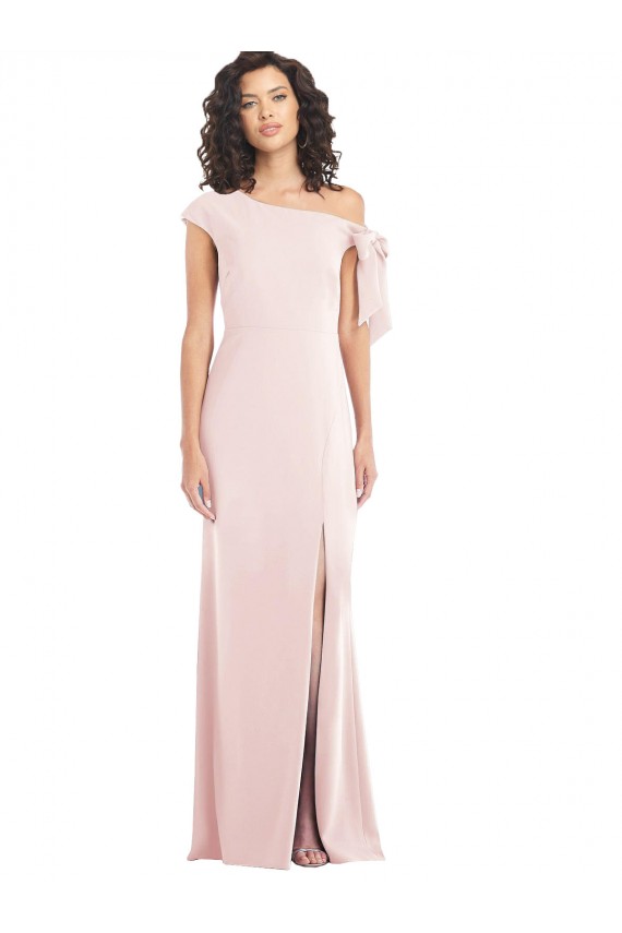 Stretch Crepe Off the Shoulder Cap Sleeves Long Formal Evening Gown / Prom Dress / Bridesmaid Dress Kent