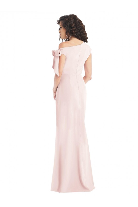 Stretch Crepe Off the Shoulder Cap Sleeves Long Formal Evening Gown / Prom Dress / Bridesmaid Dress Kent