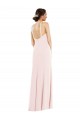 Stretch Crepe Halter Neck Sleeveless Low Back Long Formal Evening Gown / Prom Dress / Bridesmaid Dress Kent