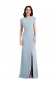 Stretch Crepe Cap Sleeves Open Back Long Formal Evening Gown / Prom Dress / Bridesmaid Dress Kent