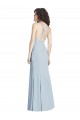 Stretch Crepe Halter Neck Sleeveless Open Back Long Evening Dress / Bridesmaid Dress Kent