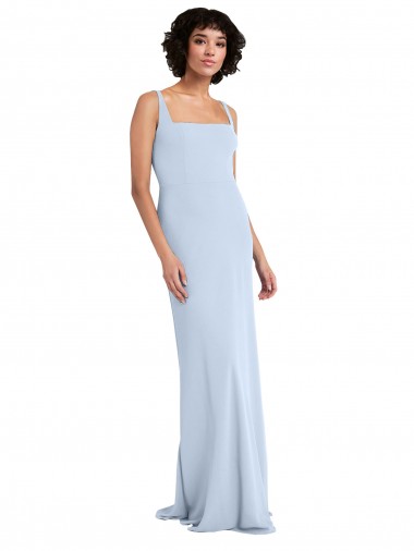 Stretch Crepe Square Neck Sleeveless Long Prom Dress / Bridesmaid Dress Kent
