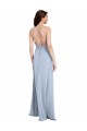 Stretch Crepe Halter Neck Sleeveless Open Back Sheath Long Formal Evening Gown / Prom Dress / Bridesmaid Dress Kent