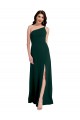 Stretch Crepe One Shoulder Sleeveless Open Back Long Formal Evening Gown / Prom Dress / Bridesmaid Dress Kent