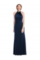 Stretch Crepe High Neck Sleeveless Open Back Long Semi Formal Evening Dress / Prom Dress / Bridesmaid Dress Kent