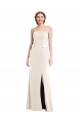 Stretch Crepe Strapless Sleeveless Ivory Long Semi Formal Evening Dress / Prom Dress / Bridesmaid Dress Kent
