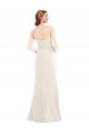 Stretch Crepe Strapless Sleeveless Ivory Long Semi Formal Evening Dress / Prom Dress / Bridesmaid Dress Kent