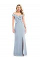 Stretch Crepe Off the Shoulder Sleeveless Long Semi Formal Evening Dress / Prom Dress / Bridesmaid Dress Kent