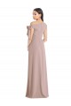 Stretch Crepe Off the Shoulder Sleeveless Dusty Pink Long Formal Evening Gown / Prom Dress / Bridesmaid Dress Kent