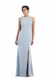 Stretch Crepe Halter Neck Sleeveless Open Back Trumpet Long Formal Evening Gown / Prom Dress / Bridesmaid Dress Kent
