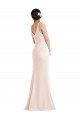 Stretch Crepe V-Neck Sleeveless V-Back Pink Long Formal Evening Gown / Prom Dress / Bridesmaid Dress Kent