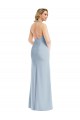 Stretch Crepe Halter Neck Sleeveless Open Back Long Bridesmaid Evening Dress Kent