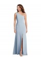 Stretch Crepe One Shoulder Sleeveless Light Sky Blue Long Formal Evening Gown / Prom Dress / Bridesmaid Dress Kent