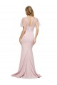 Stretch Crepe & Tulle One Shoulder Short Sleeves V-Back Long Formal Evening Gown / Prom Dress / Bridesmaid Dress Kent