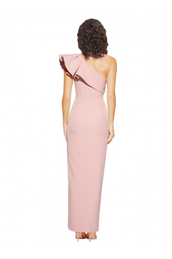 Stretch Crepe One Shoulder Sleeveless Long Formal Evening Gown / Prom Dress / Bridesmaid Dress Kent