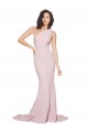 Stretch Crepe One Shoulder Sleeveless Mauve Sweep Train Semi Formal Evening Dress / Prom Dress / Bridesmaid Dress Kent