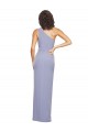 Stretch Crepe One Shoulder Sleeveless Smoke Blue Long Formal Evening Gown / Prom Dress / Bridesmaid Dress Kent