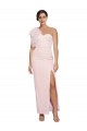 Stretch Crepe One Shoulder Sleeveless Low Back Long Formal Evening Gown / Prom Dress / Bridesmaid Dress Kent