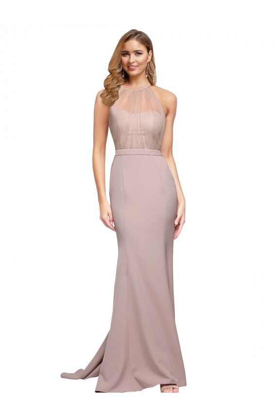 Stretch Crepe Sweetheart Sleeveless Sweep Train Formal Evening Gown / Prom Dress / Bridesmaid Dress Kent