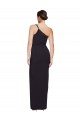 Stretch Crepe One Shoulder Sleeveless Black Long Formal Evening Gown / Prom Dress / Bridesmaid Dress Kent