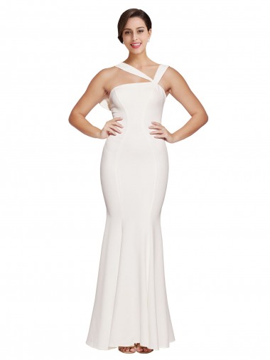 Stretch Crepe Square Neck Sleeveless Low Back Long Formal Evening Gown / Prom Dress / Bridesmaid Dress Kent