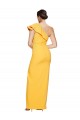 Stretch Crepe One Shoulder Sleeveless Saffron Long Formal Evening Gown / Prom Dress / Bridesmaid Dress Kent