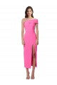 Stretch Crepe One Shoulder Sleeveless Midi Length Formal Evening Gown / Prom Dress / Bridesmaid Dress Kent