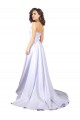 Stretch Crepe Sweetheart Sleeveless Long Beach Wedding Dress Kent