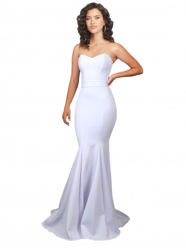 Stretch Crepe Sweetheart Sleeveless Long Beach Wedding Dresses Kent