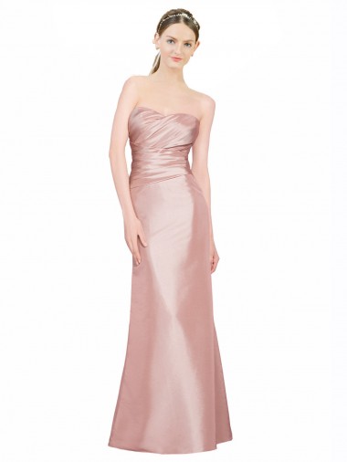 Stretch Satin Sweetheart Sleeveless Low Back Long Formal Evening Gown / Prom Dress / Bridesmaid Dress Kent