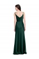 Stretch Satin Cowl Neck Sleeveless V-Back Long Black Tie Evening Gown / Prom Dress / Bridesmaid Dress Kent