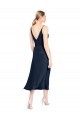 Stretch Satin V-Neck Sleeveless V-Back Midi Length Formal Evening Gown / Prom Dress / Bridesmaid Dress Kent