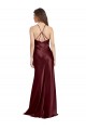 Stretch Satin Spaghetti Straps Sleeveless Long Formal Evening Gown / Prom Dress / Bridesmaid Dress Kent
