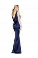 Stretch Satin Halter Neck Sleeveless Low Back Long Formal Evening Gown / Prom Dress / Bridesmaid Dress Kent