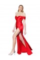 Stretch Satin Off the Shoulder Sleeveless Long Formal Evening Gown / Prom Dress / Bridesmaid Dress Kent