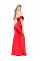 Stretch Satin Off the Shoulder Sleeveless Long Formal Evening Gown / Prom Dress / Bridesmaid Dress Kent