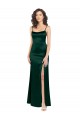 Stretch Satin Scoop Neck Sleeveless Open Back Long Formal Evening Gown / Prom Dress / Bridesmaid Dress Kent