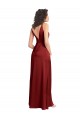 Stretch Satin V-Neck Sleeveless V-Back Long Formal Dress / Bridesmaid Dress Kent