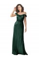 Stretch Satin Off the Shoulder Sleeveless V-Back Long Formal Evening Gown / Prom Dress / Bridesmaid Dress Kent