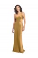 Stretch Satin One Shoulder Sleeveless Long Formal Evening Gown / Prom Dress / Bridesmaid Dress Kent