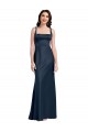 Stretch Satin Square Neck Sleeveless Low Back Long Formal Evening Gown / Prom Dress / Bridesmaid Dress Kent