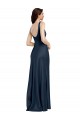 Stretch Satin Square Neck Sleeveless Low Back Long Formal Evening Gown / Prom Dress / Bridesmaid Dress Kent
