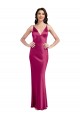 Stretch Satin Spaghetti Straps Sleeveless Low Back Long Formal Evening Gown / Prom Dress / Bridesmaid Dress Kent